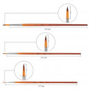 Набір пензлів №1 синтетика круглі, 3 шт. (№1,4,8) коротка ручка Santi 