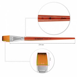 Santi пензель синтетика Studio, коротка ручка, плоский, №22