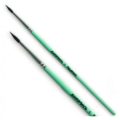 Белка круглая, серия Живопись 4121, чёрн. ворс, короткая ручка