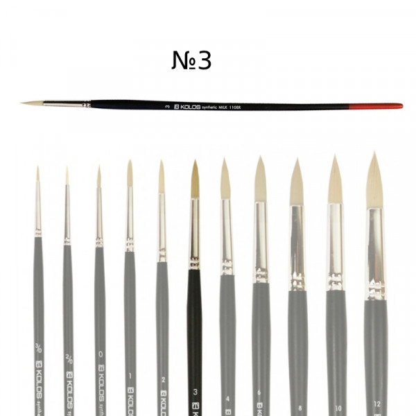 Пензель круглий Milk Kolos, №3