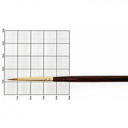 Пензель з ворсу білки круглий, коротка ручка, Kolos Classic 3049R №1