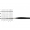 Пензель з ворсу білки круглий, коротка ручка, Kolos Classic 3049R №3