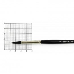 Пензель з ворсу білки круглий, коротка ручка, Kolos Classic 3049R №5