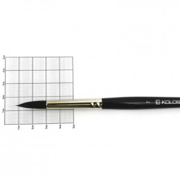 Пензель білка кругла, коротка ручка, KOLOS, серія Classic 3049R, №7