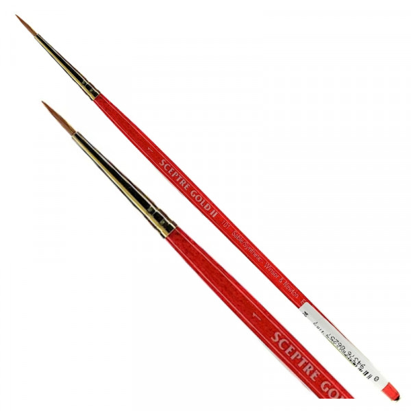 Пензель Ser. 101 Scepter Gold II, №1, к.р., круглий, соболь/синтетика, Winsor&Newton