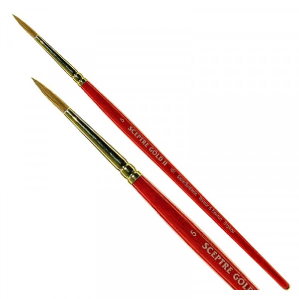 Пензель Ser. 101 Scepter Gold II, №5, к.р., круглий, соболь/синтетика, Winsor&Newton