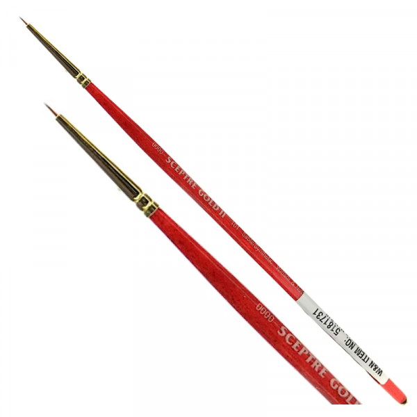 Пензель Ser. 101 Scepter Gold II, №0000, к.р., круглий, соболь/синтетика, Winsor&Newton