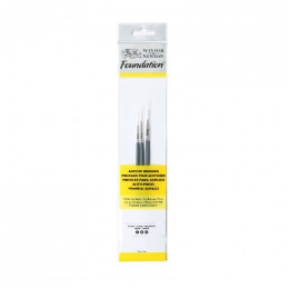 Набір пензлів з синтетичного ворсу (3 шт: кр.№1,3,5), к.р. Foundation Acrylic Brushes W&N, 5295001