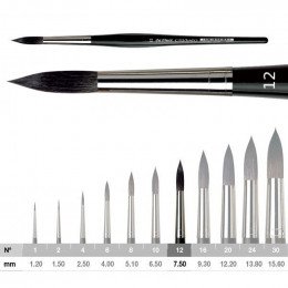 Кисть круглая для акварели 5598 Casaneo DaVinci, №12