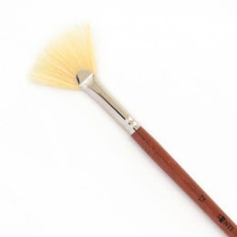 Кисть веерная щетина №12, длинная ручка Santi Studio