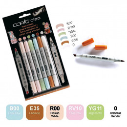 Набор спиртовых маркеров Copic Ciao Set "5+1 Scrap&Stamping №1", 6 шт