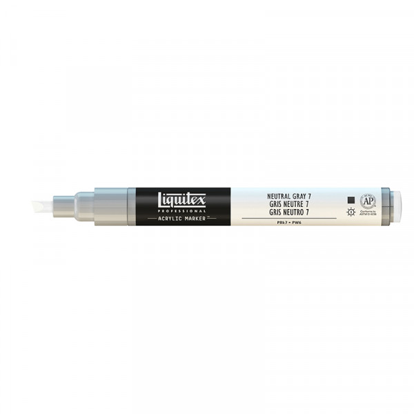 Акриловый маркер Liquitex Paint Marker 2мм - заставки на рабочий стол, №7599 Нейтральный серый (Neutral Gray)