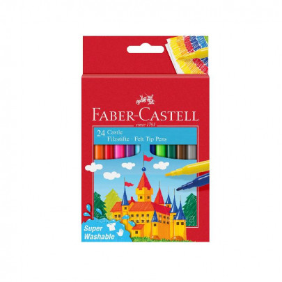 Фломастери FaberCastell Felt Tip "Замок", картонна упаковка, 24 кол.,554202