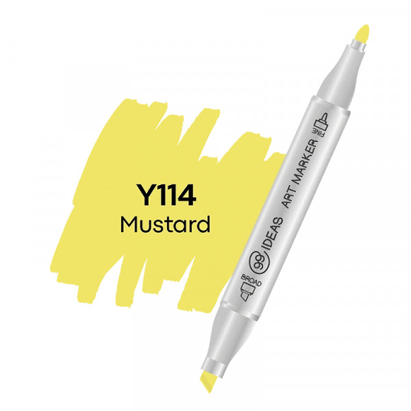Спиртовий двосторонній маркер 99IDEAS, Y114 Гірчиця