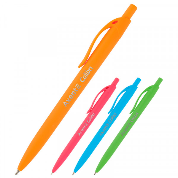 Ручка масляна автоматична Axent Сolibri, синя, 0,7 мм