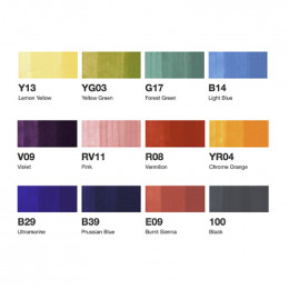 Набор спиртовых маркеров Copic Classic Set "Basic B", 12 шт