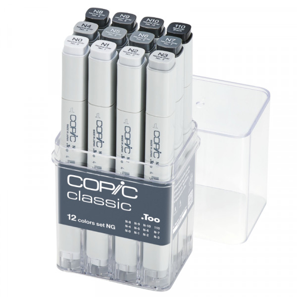 Набір спиртових маркерів Copic Classic Set "Neutral Grey", 12 шт