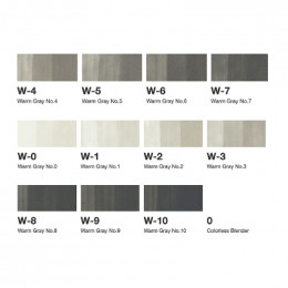 Набір спиртових маркерів Copic Classic Set "Warm Grey", 12 шт
