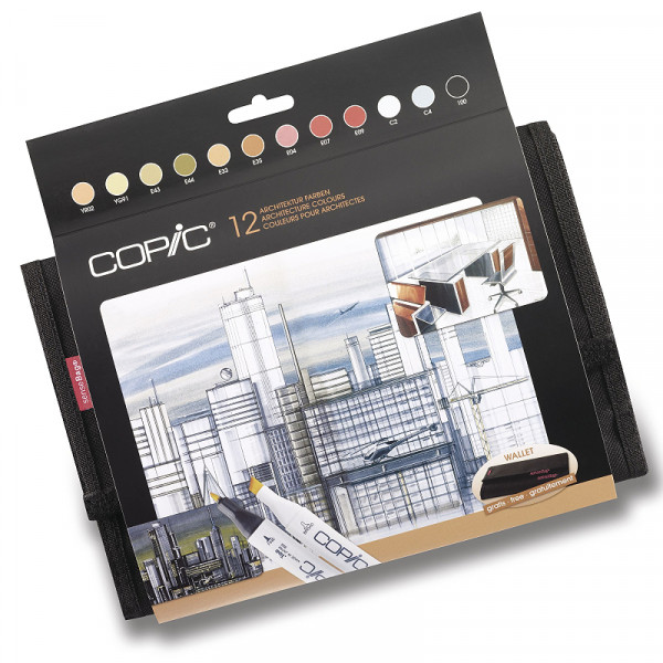 Набір спиртових маркерів Copic Classic Set “Architecture Colours”, 12 шт
