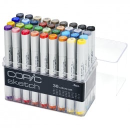 Набір спиртових маркерів Copic Sketch Set "Colour", 36 шт, акриловий кейс Набір спиртових маркерів Copic Sketch Set "Colour", 36 шт, акриловий кейс