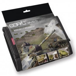 Набір спиртових маркерів Copic Sketch Set "Camouflage Colours" + Blender, 9 шт Набір спиртових маркерів Copic Sketch Set "Camouflage Colours" + Blender, 9 шт