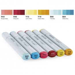 Набір спиртових маркерів Copic Sketch "Perfect Primiries", 6 шт Набір спиртових маркерів Copic Sketch "Perfect Primiries", 6 шт