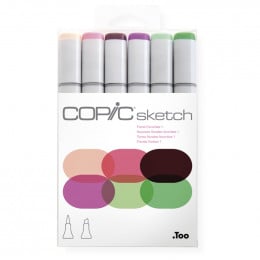 Набір спиртових маркерів Copic Sketch Set "Floral Favorites 1", 6 шт Набір спиртових маркерів Copic Sketch Set "Floral Favorites 1", 6 шт