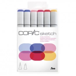Набір спиртових маркерів Copic Sketch Set "Floral Favorites 2", 6 шт Набір спиртових маркерів Copic Sketch Set "Floral Favorites 2", 6 шт