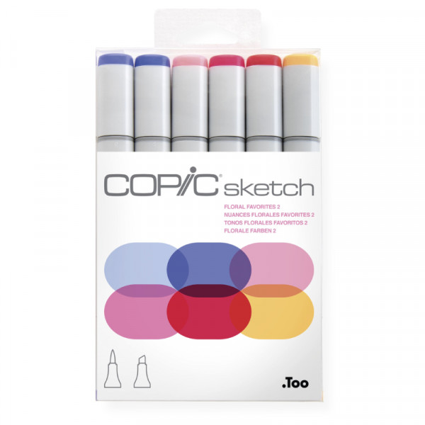 Набор спиртовых маркеров Copic Sketch Set "Floral Favorites 2", 6 шт