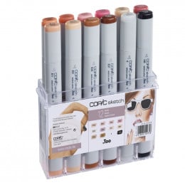 Набір спиртових маркерів Copic Sketch Set "Skin Tones", 12 шт. Набір спиртових маркерів Copic Sketch Set "Skin Tones", 12 шт.