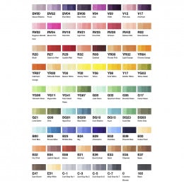 Набор спиртовых маркеров Copic Ciao Set "A", 72 шт, акриловый кейс