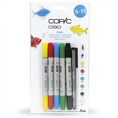 Набор Copic Ciao Set 5+1, яркие цвета + лайнер