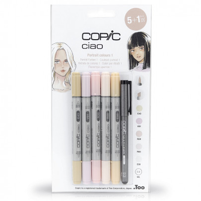 Набор Copic Ciao Set 5+1, телесные цвета + лайнер