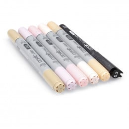 Набор спиртовых маркеров Copic Ciao Set "5+1 Skin tones", 6 шт