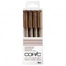Набор Copic лайнеров Multiliner brown (0,05 + 0,1 + 0,3 + 0,5), (4 шт)