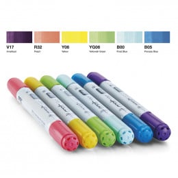 Набор спиртовых маркеров Copic Ciao Set "Brights", 6 шт