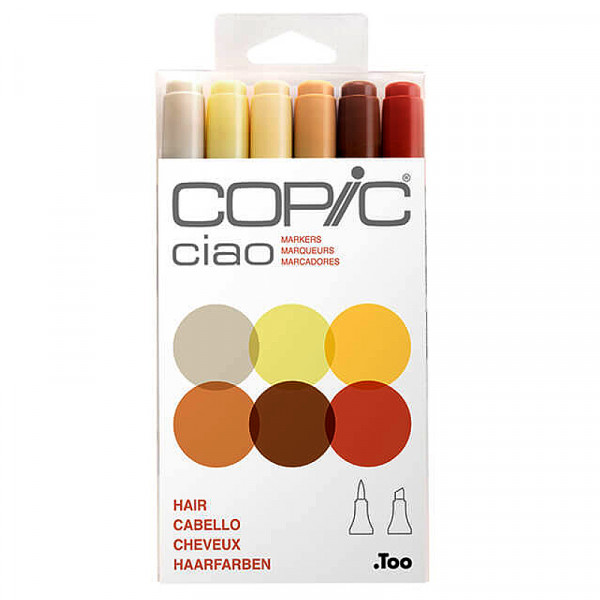 Набір спиртових маркерів Copic Ciao Set "Hair", 6 шт