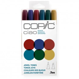 Набір спиртових маркерів Copic Ciao Set "Jewel tones", 6 шт