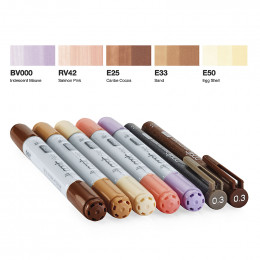 Набор спиртовых маркеров Copic Ciao Set "Doodle Kit People", 5+2 шт