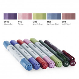 Набір спиртових маркерів Copic Ciao Set "Doodle Kit Nature", 5+2 шт