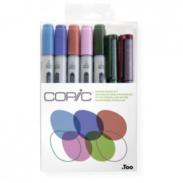 Набір спиртових маркерів Copic Ciao Set "Doodle Kit Nature", 5+2 шт