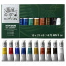 Набор масляных красок Winsor&Newton Winton Oil Colour, 10 цветов, тубы объемом 21 мл, картон
