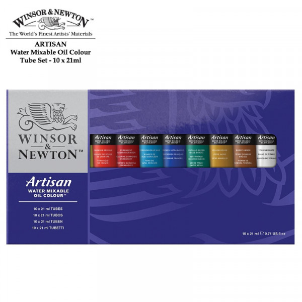 Набір водорозчинних олійних фарб Winsor&Newton Artisan, 10 кольорів по 21 мл