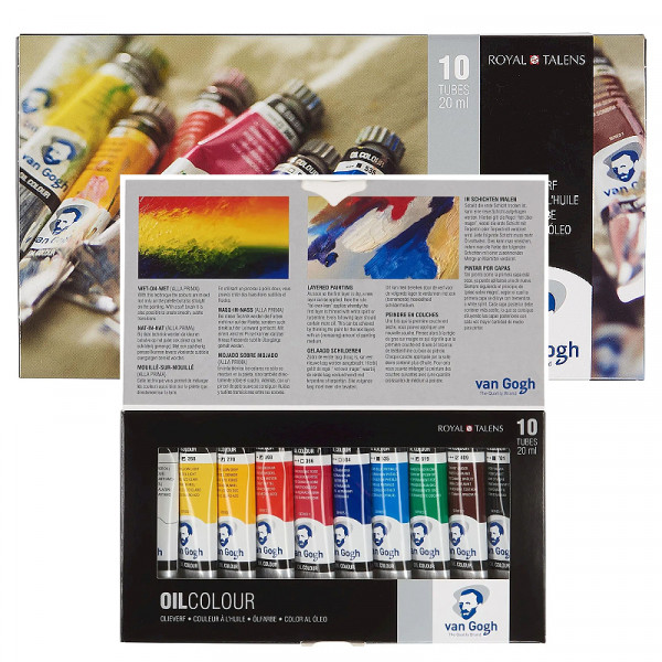 Набір олійних фарб Van Gogh "Oil colour basic set", 10 шт, об’єм туби 20 мл, картон, Royal Talens