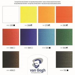 Набір олійних фарб Van Gogh "Oil colour basic set", 10 шт, об’єм туби 20 мл, картон, Royal Talens
