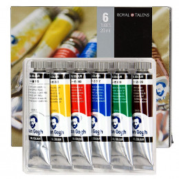 Набір олійних фарб Van Gogh “Oil colour starter set”, 6 шт, об’єм туби 20 мл, картон, Royal Talens