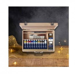 Набір олiйних фарб 10*40 мл + розчиники 2 шт + аксесуари Lefranc Fine Oil The Deluxe case, 301867