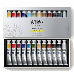Набір олійних фарб Extre-Fine Oil Set, 12 шт, об’єм туби 20 мл, картон, Lefranc Bourgeois