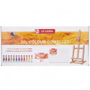 Набір олійних фарб, ArtCreation, Combiset, 12*12мл, мольберт, полотно 24х30, пензлі - 2шт, паперова палітра – 10 арк., Royal Talens