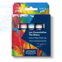 Набор масляных красок 5 цветов, металлическая туба 20 мл, упаковка картон, Lefranc Bourgeois Fine Oil